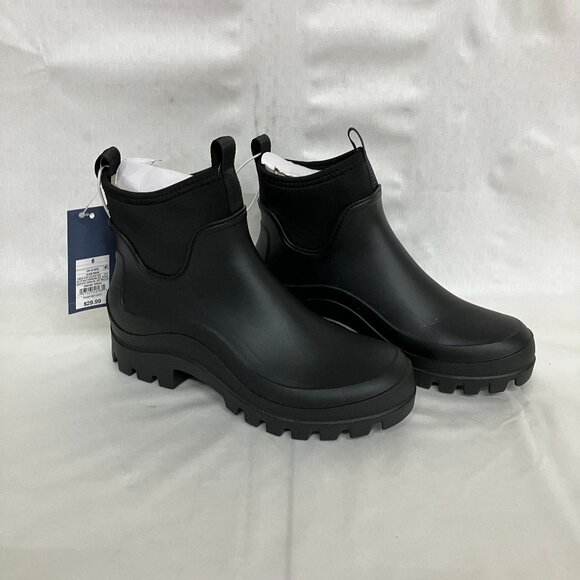 NWT Universal Thread Women's 6 Black Mona Waterproof Chelsea Ankle Boots - Picture 1 of 7